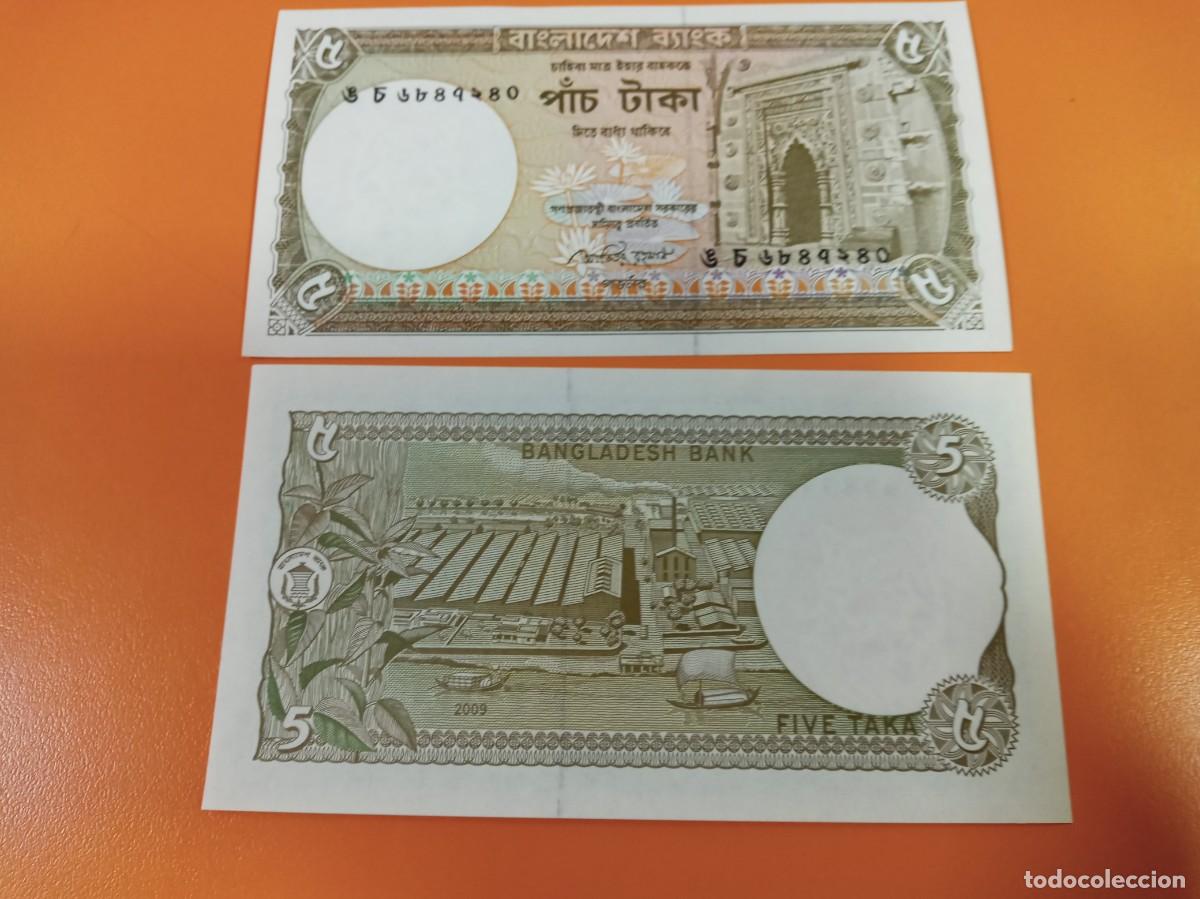 Billetes extranjeros: BANGLAD&Eacute;S 5 TAKA 2009