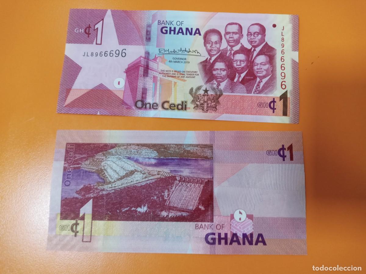 Billetes extranjeros: BILLETE DE GHANA 1 CEDI 2019