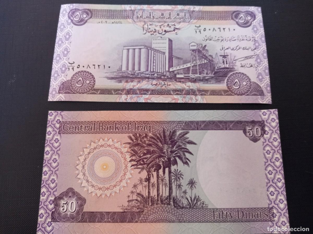 Billetes extranjeros: IRAK 50 DINARES 2003
