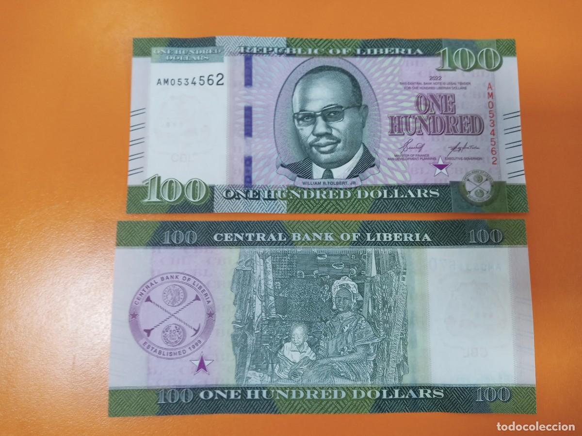 Banconote internazionali: LIBERIA 100 D&Oacute;LARES 2022