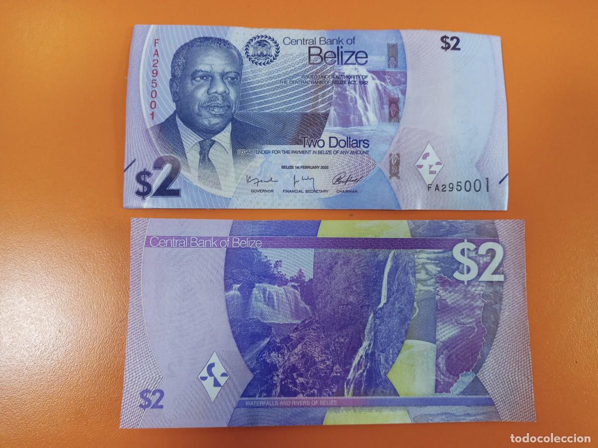 Billetes extranjeros: BELICE 2 D&Oacute;LARES 2025