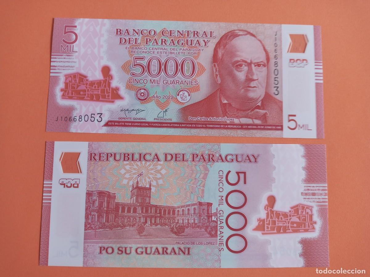 Billetes extranjeros: PARAGUAY 5000 GUARAN&Iacute;ES 2022