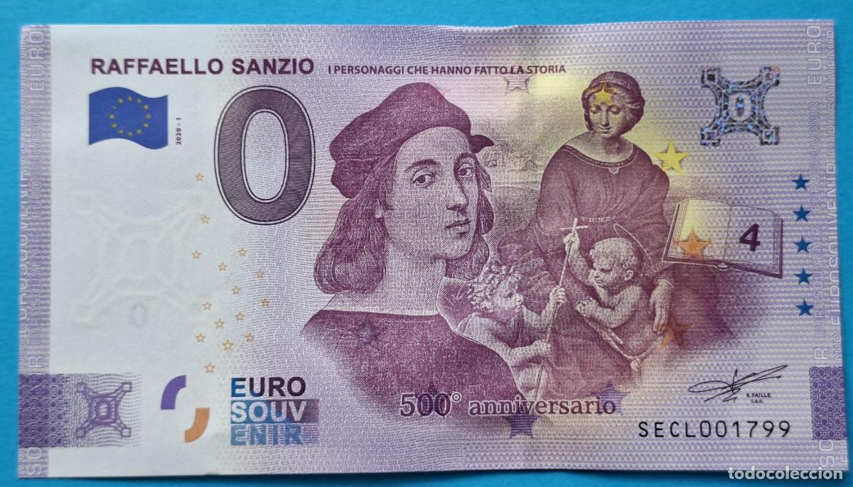 Billetes extranjeros: BILLETE 0 Euro Souvenir Italia: SECL 2020-1 RAFFAELLO SANZIO