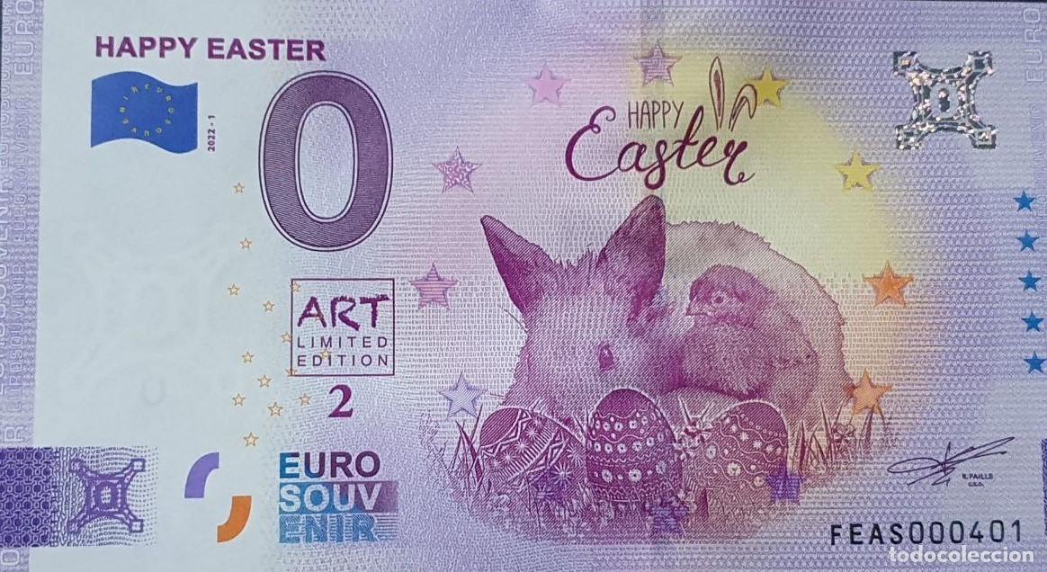 Billetes extranjeros: BILLETE 0 Euro Souvenir Malta: FEAS 2022-1 HAPPY EASTER
