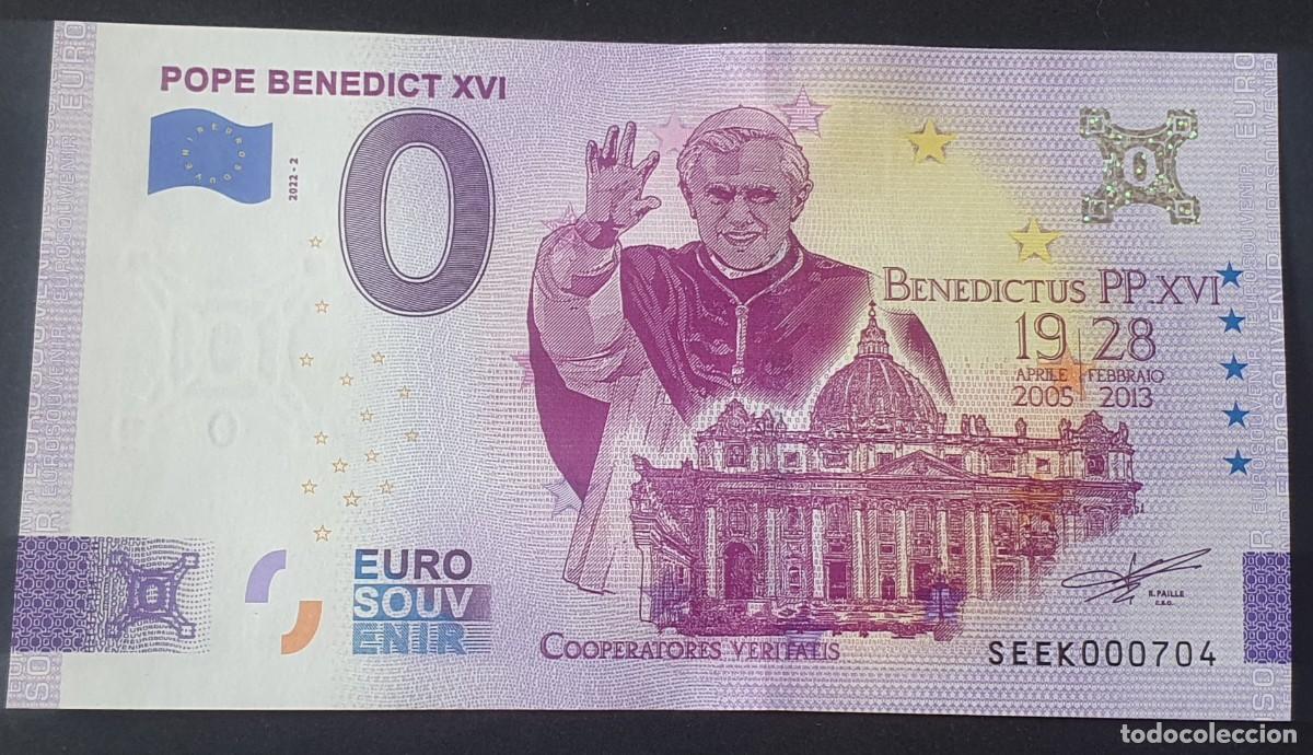 Billetes extranjeros: BILLETE 0 Euro Souvenir Vaticano: SEEK 2022-2 POPE BENEDICT XVI