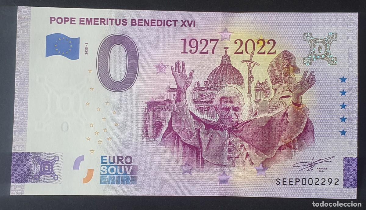 Billetes extranjeros: BILLETE 0 Euro Souvenir Vaticano: SEEP 2023-1 POPE EMERITUS BENEDICT XV