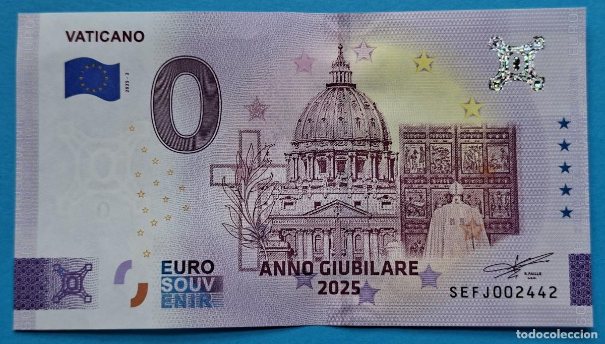 Billetes extranjeros: BILLETE 0 Euro Souvenir Vaticano: SEFJ 2025-2 VATICANO - ANNO GIUBILARE 2025
