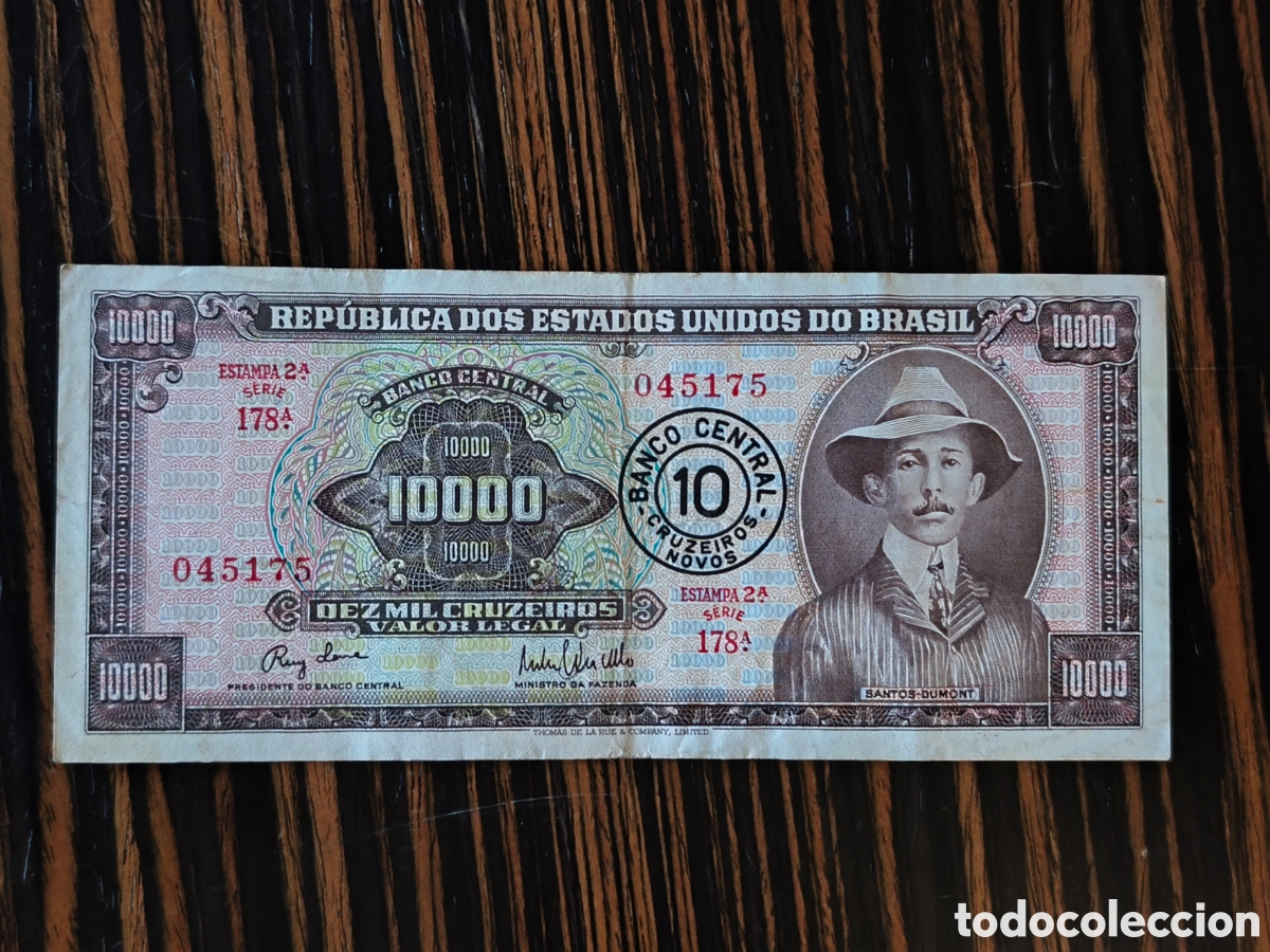 Billetes extranjeros: 10 cruzeiros novos 1967