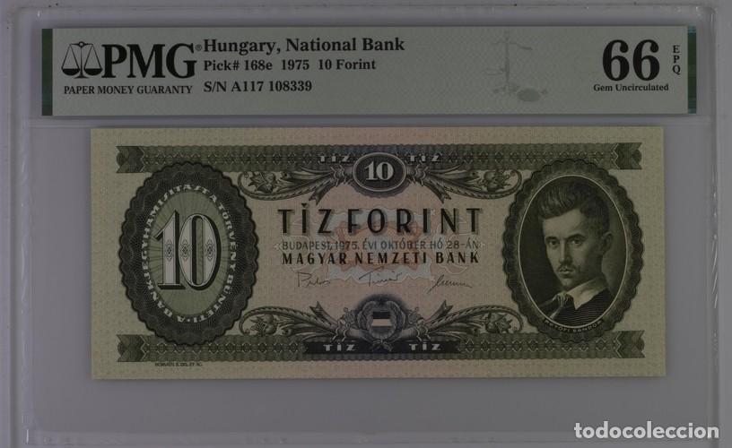 Billetes extranjeros: HUNGRIA * BILLETE 10 FORINT 1975 * PMG-66 EPQ (IC-1631)