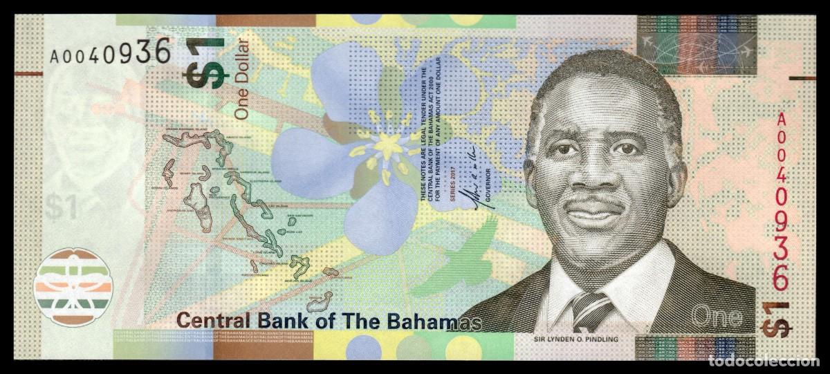 Billetes extranjeros: Bahamas 1 Dollar 2017 Pick 77a - Foto 2