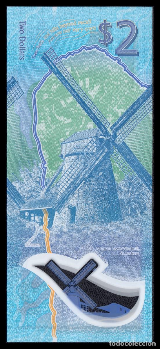 Billetes extranjeros: Barbados 2 Dollars 2022 Pick 80a - Foto 3