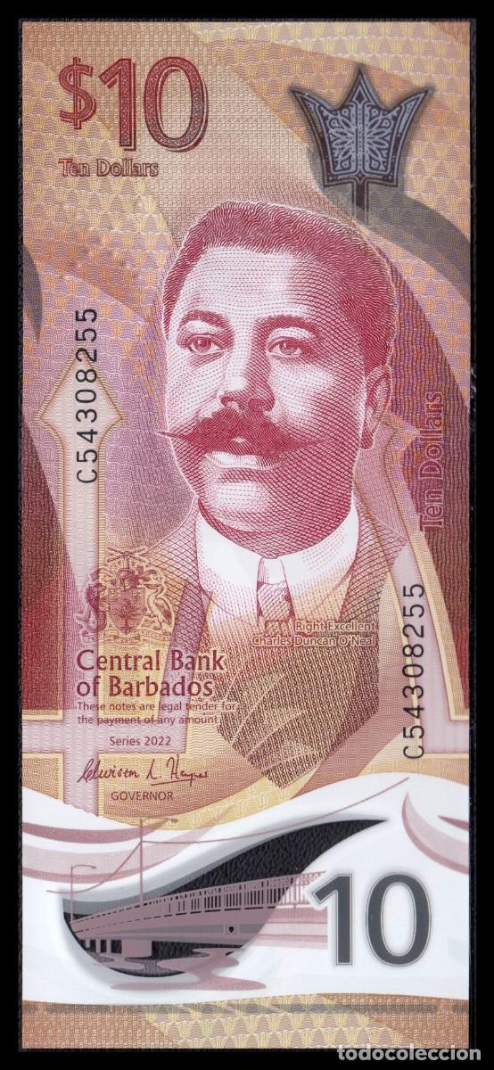 Billetes extranjeros: Barbados 10 Dollars 2022 Pick 82a - Foto 3