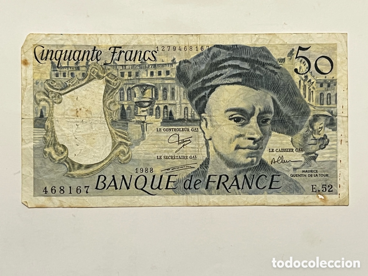 Billetes extranjeros: FRANCIA - 50 FRANCOS 1988 SERIE E52 468167