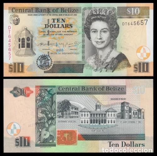 Billetes extranjeros: Belice 10 Dollars 1-11-2020 Pick 68f