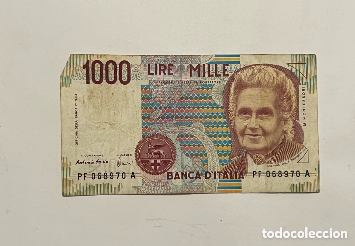 Billetes extranjeros: BILLETE DE 1000 LIRAS - ITALIA - 1990