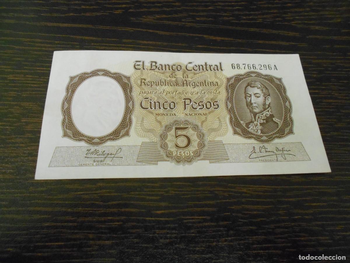 Billetes extranjeros: ARGENTINA-BILLETE PICK 275c-5 PESOS-SERIE A-MBC
