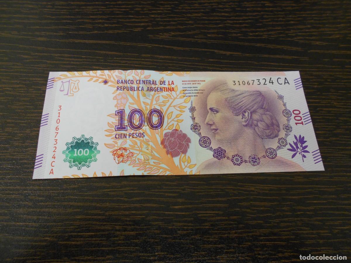 Billetes extranjeros: ARGENTINA-BILLETE PICK 358c-100 PESOS-EVA PER&Oacute;N-SERIE CA-SC