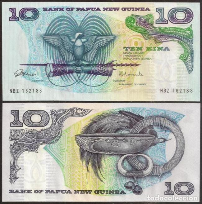 Billetes extranjeros: PAPUA NUEVA GUINEA. 10 Kina (1985). Pick 7. Firma 1.