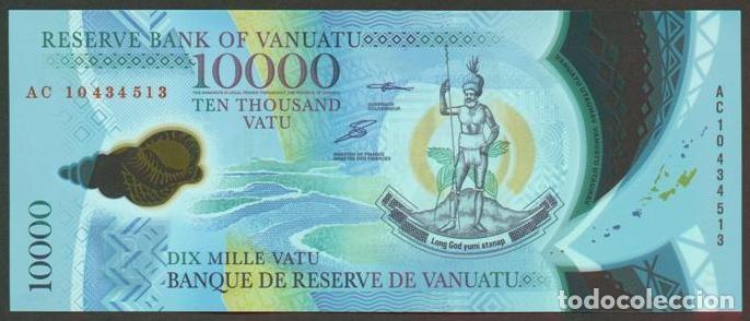 Billetes extranjeros: VANUATU. Conmemorativo 10000 vatu 2010. S/C. Polimero. 30 aniversario Independencia.