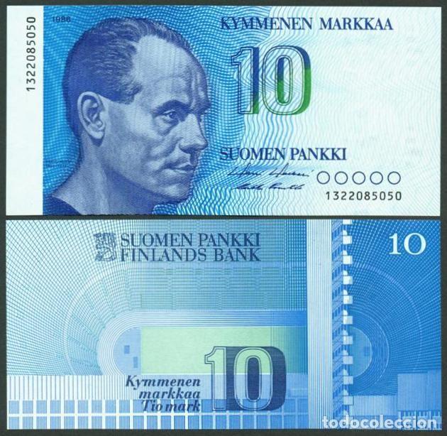 Billetes extranjeros: FINLANDIA. 10 markkaa 1986. Pick 113. S/C. Variante de firmas.
