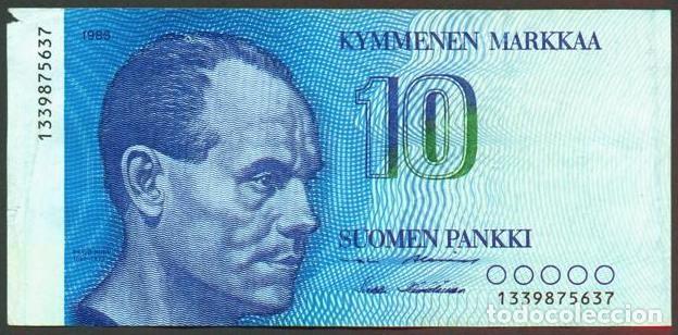 Billetes extranjeros: FINLANDIA. 10 markkaa 1986. Pick 113. Variante de firmas.