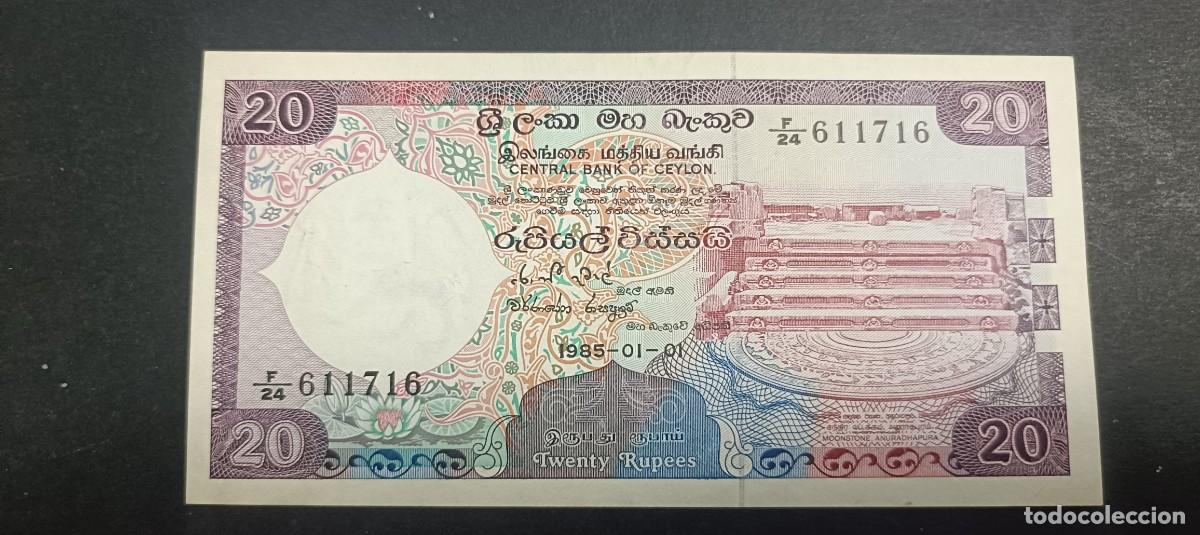 Billetes extranjeros: SRI-LANKA(CEYLAN) 20 RUPIAS 1985 MBC P=93