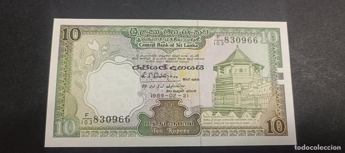Billetes extranjeros: SRI-LANKA(CEYLAN) 10 RUPIAS 1989 S/C P=96