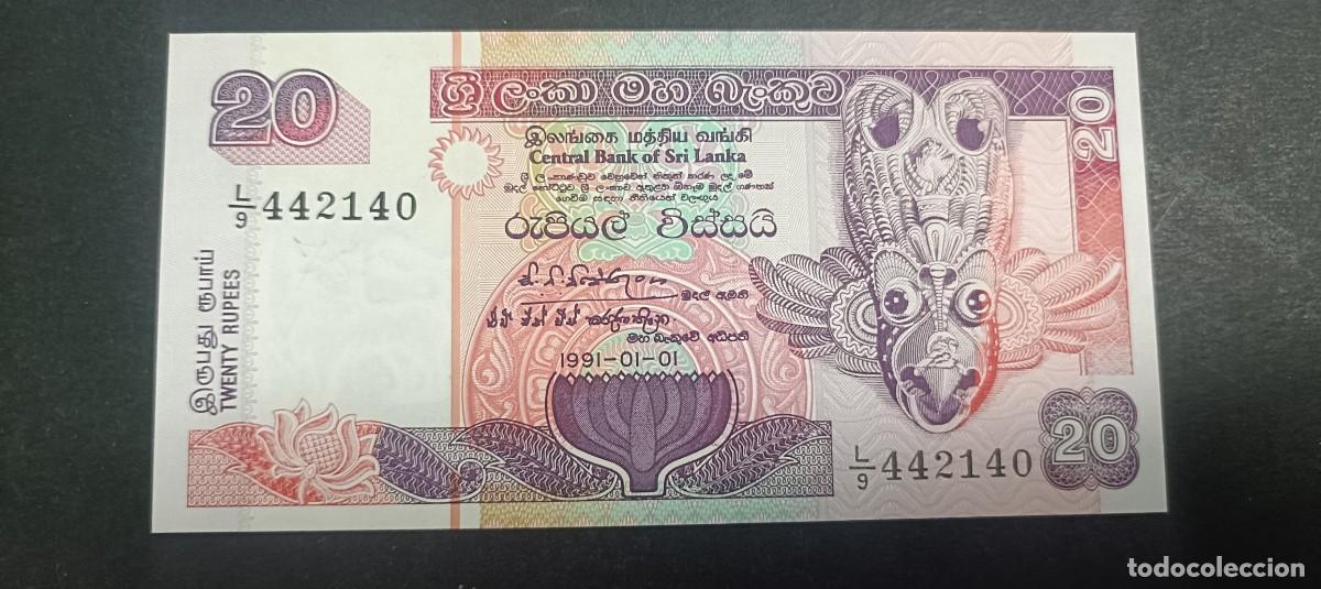 Billetes extranjeros: SRI-LANKA 20 RUPIAS 1991 S/C P=103