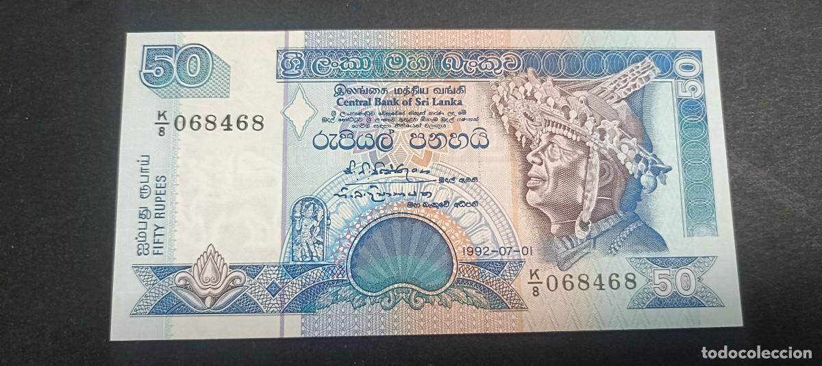 Billetes extranjeros: SRI-LANKA 50 RUPIAS 1992 S/C P=104