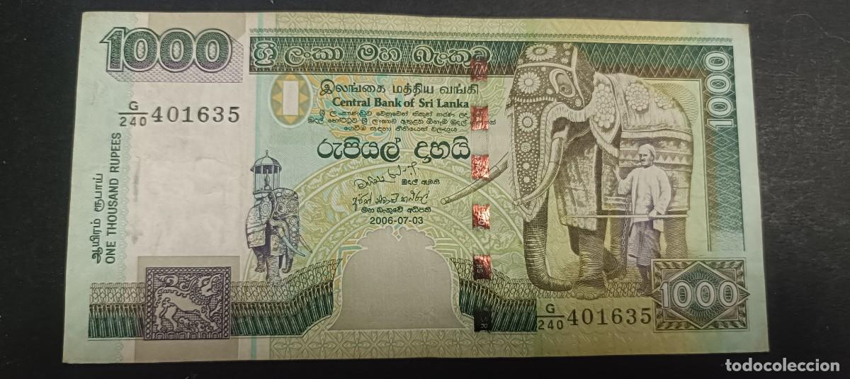 Billetes extranjeros: SRI-LANKA 1000 RUPIAS 2006 MBC P=119