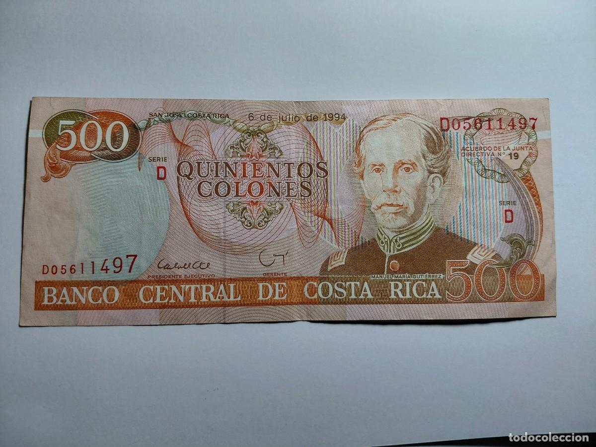 Billetes extranjeros: COSTA RICA - 500 COLONES 1994 P262