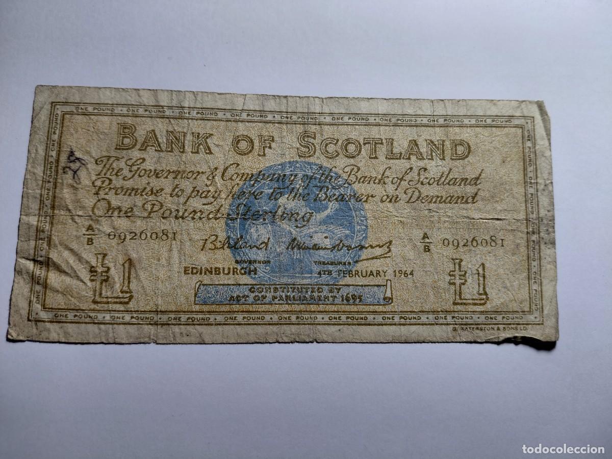 Billetes extranjeros: ESCOCIA - 1 POUND 1964 P102 - Foto 1