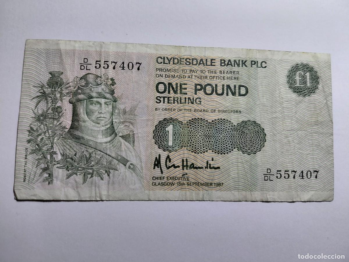 Billetes extranjeros: ESCOCIA - 1 POUND 1987 P211