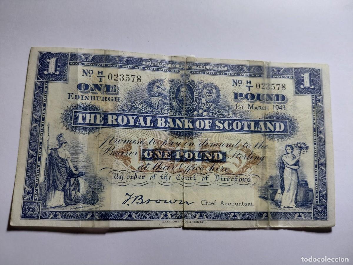Billetes extranjeros: ESCOCIA - 1 POUND 1943 P322