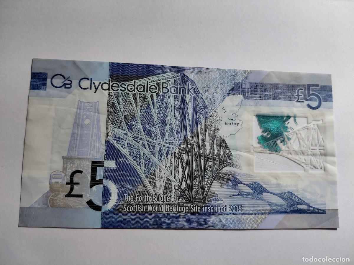 Billetes extranjeros: ESCOCIA - 5 POUNDS 2016 P229 - Foto 2