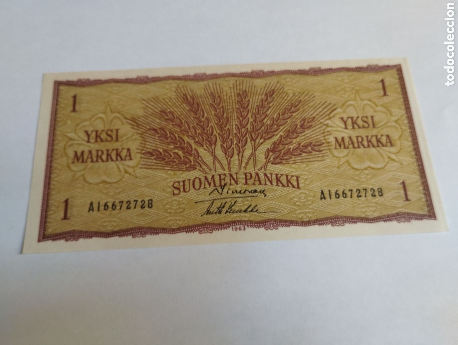 Banconote internazionali: Finlandia 1 markka a&ntilde;o 1963 plancha