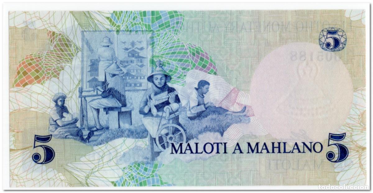 Billetes extranjeros: LESOTHO,5 MALOTI,1979,P.2,UNC - Foto 2