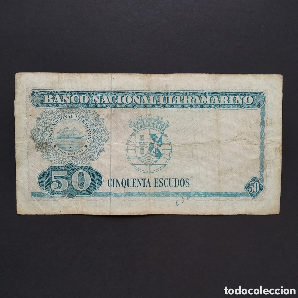Billetes extranjeros: BILLETE - TIMOR 50 ESCUDOS 1967 - Foto 2
