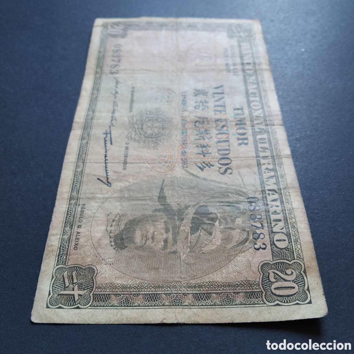 Billetes extranjeros: BILLETE - TIMOR 20 ESCUDOS 1967 - Foto 4