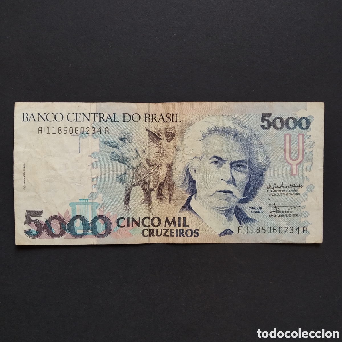 Billets internationaux: BILLETE - BRASIL 5000 CRUZEIROS 1990