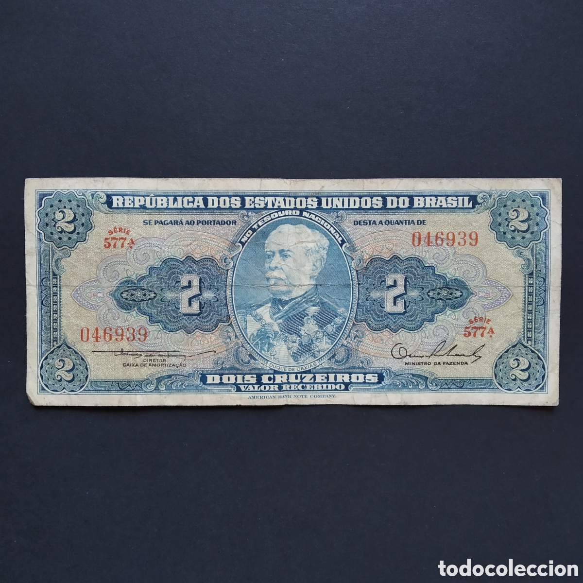 Internationale Banknoten: BILLETE - BRASIL 2 CRUZEIROS 1954