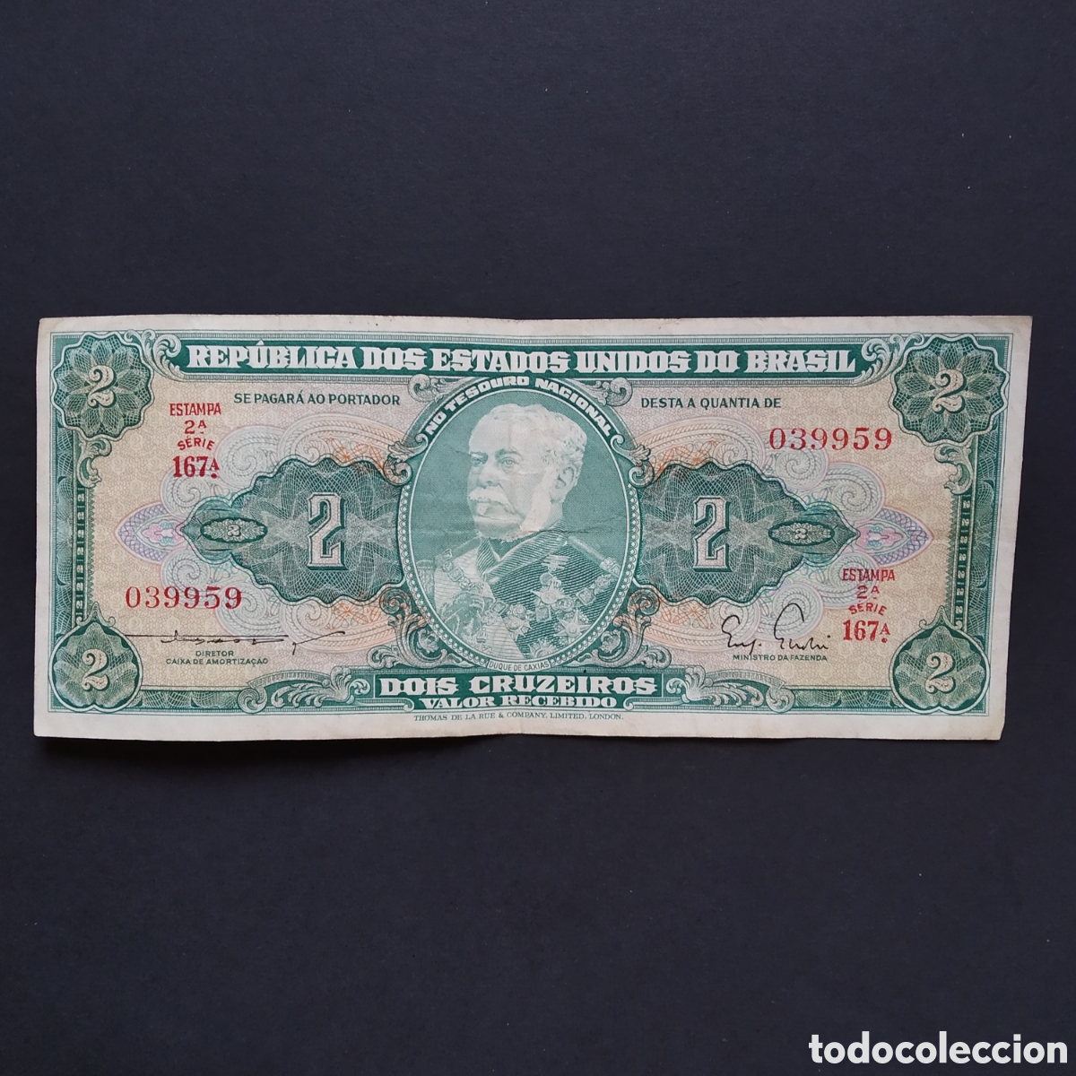 Internationale Banknoten: BILLETE - BRASIL 2 CRUZEIROS 1955