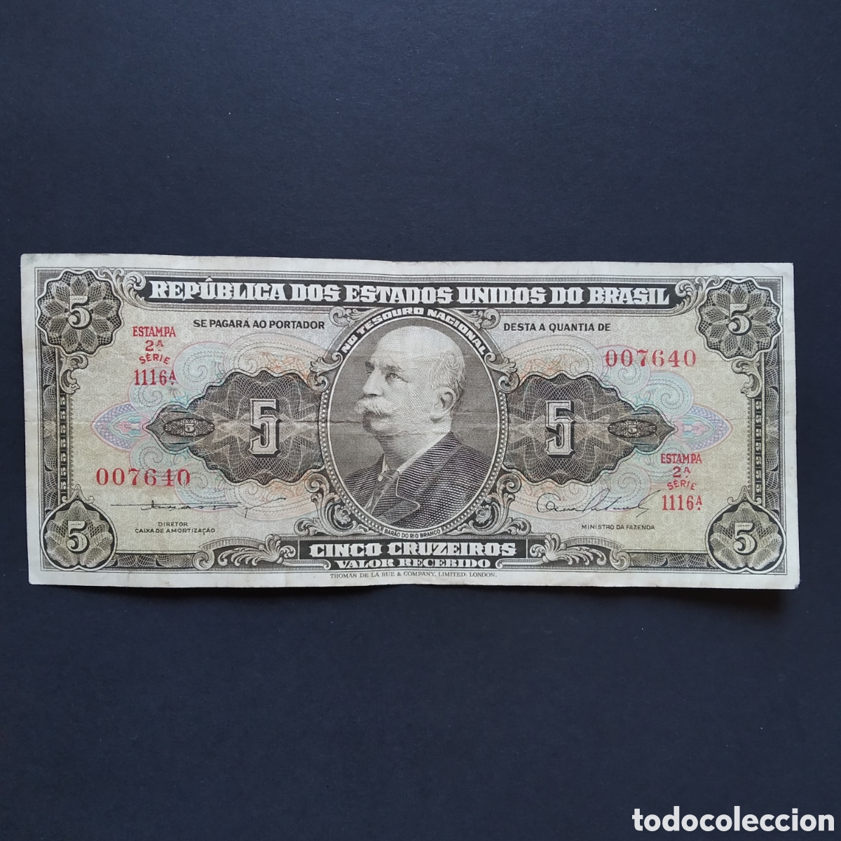 Banconote internazionali: BILLETE - BRASIL 5 CRUZEIROS 1953-59