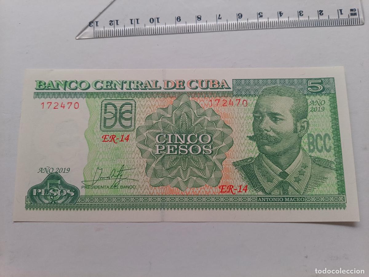 Billetes extranjeros: Cuba 5 Pesos del 2019, SC-UNC