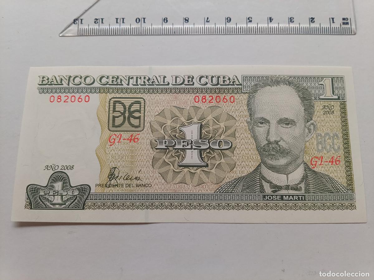 Billetes extranjeros: CUBA - 1 PESO 2008 - JOS&Eacute; MARTI, SC-UNC