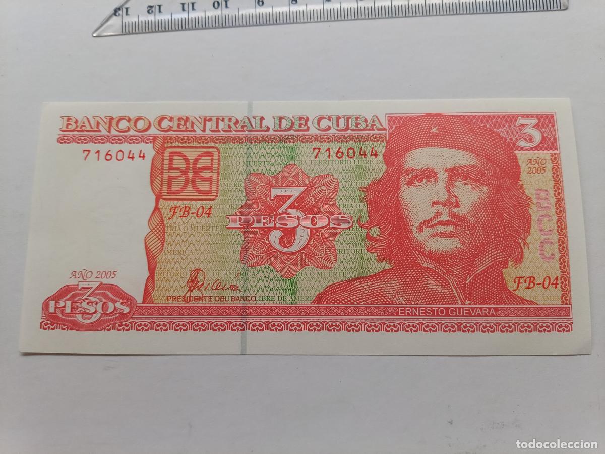 Billetes extranjeros: CUBA. 3 pesos 2005 Che Guevara. S/C.