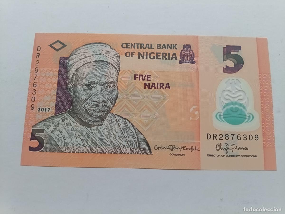 Billetes extranjeros: NIGERIA -5 NAIRA 2017, SC UNC