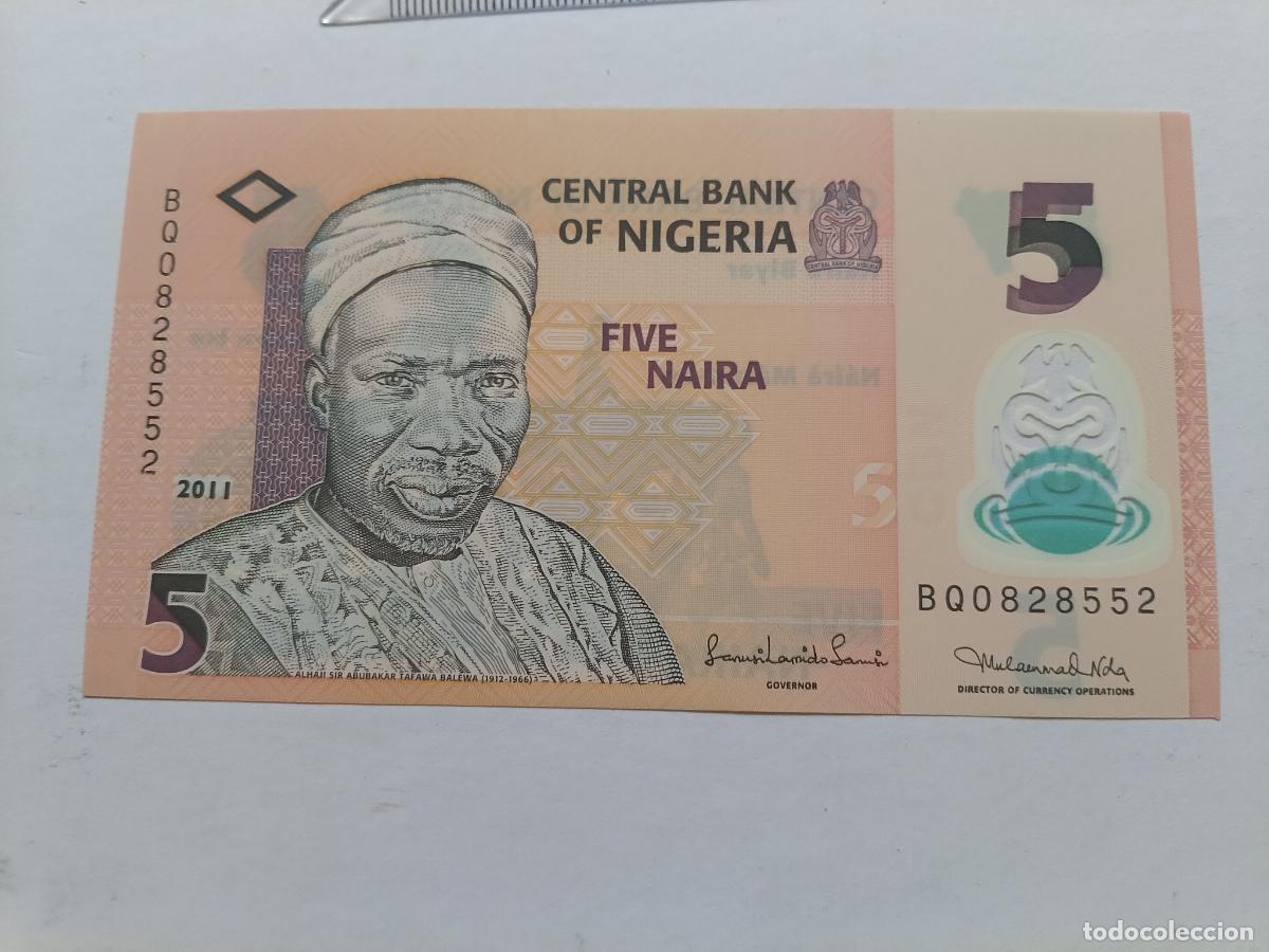 Billetes extranjeros: Nigeria 5 Naira del 2011, SC UNC