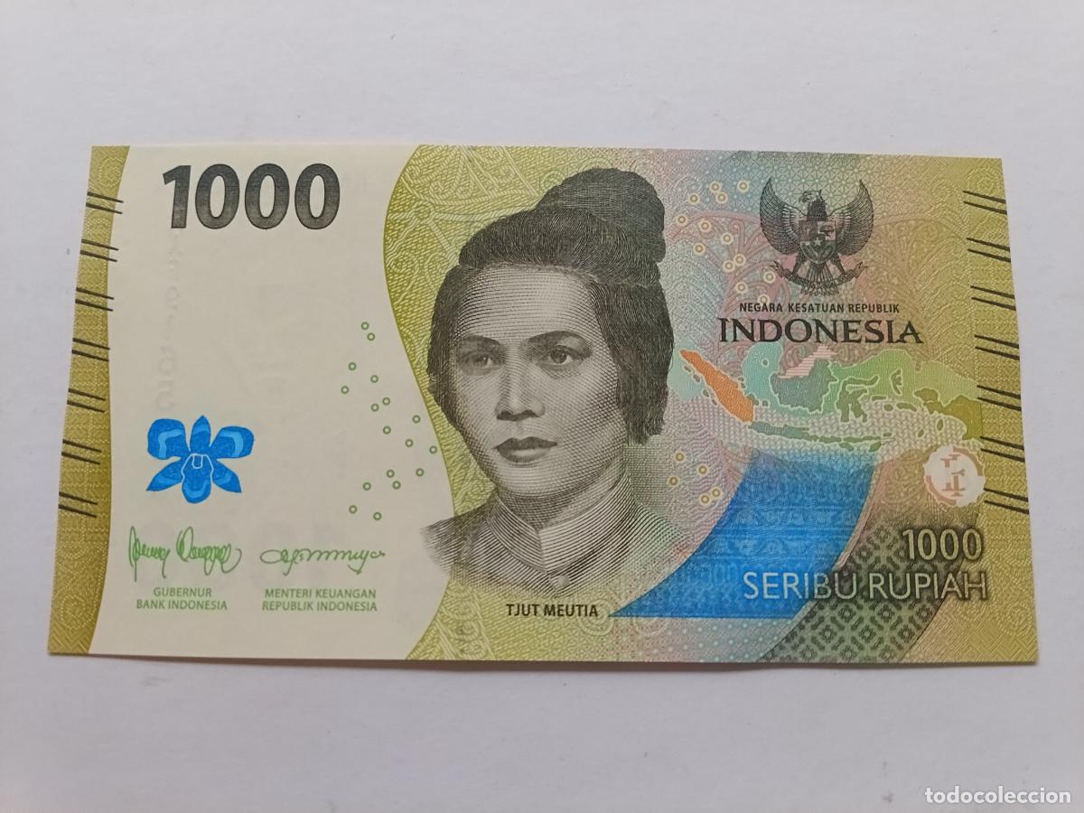 Billetes extranjeros: Indonesia 1000 Rupias Tjut Meutia 2022, SC UNC