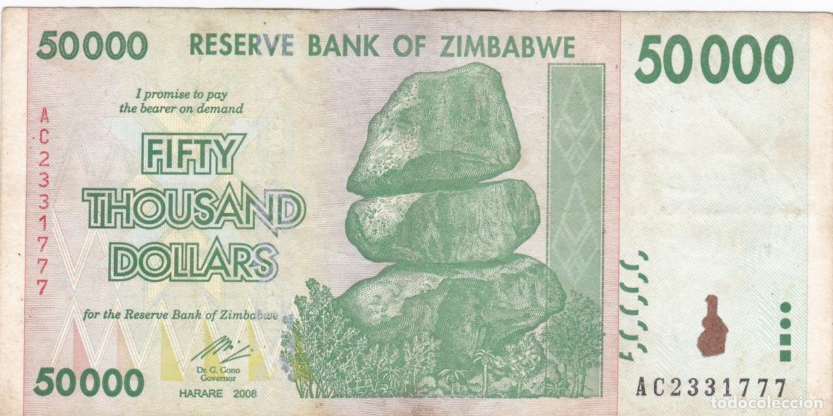Internationale Banknoten: ZIMBABWE -50000 DOLARES DE 2008
